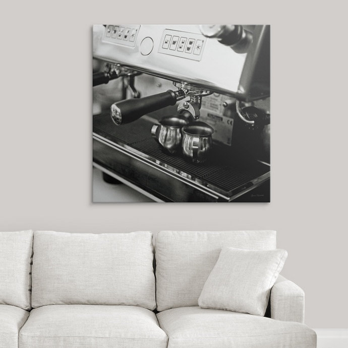 « i » par laura marshall, reproduction de photo Coffeehouse, H 35 po x l 35 po x P 1,5 po, Toile