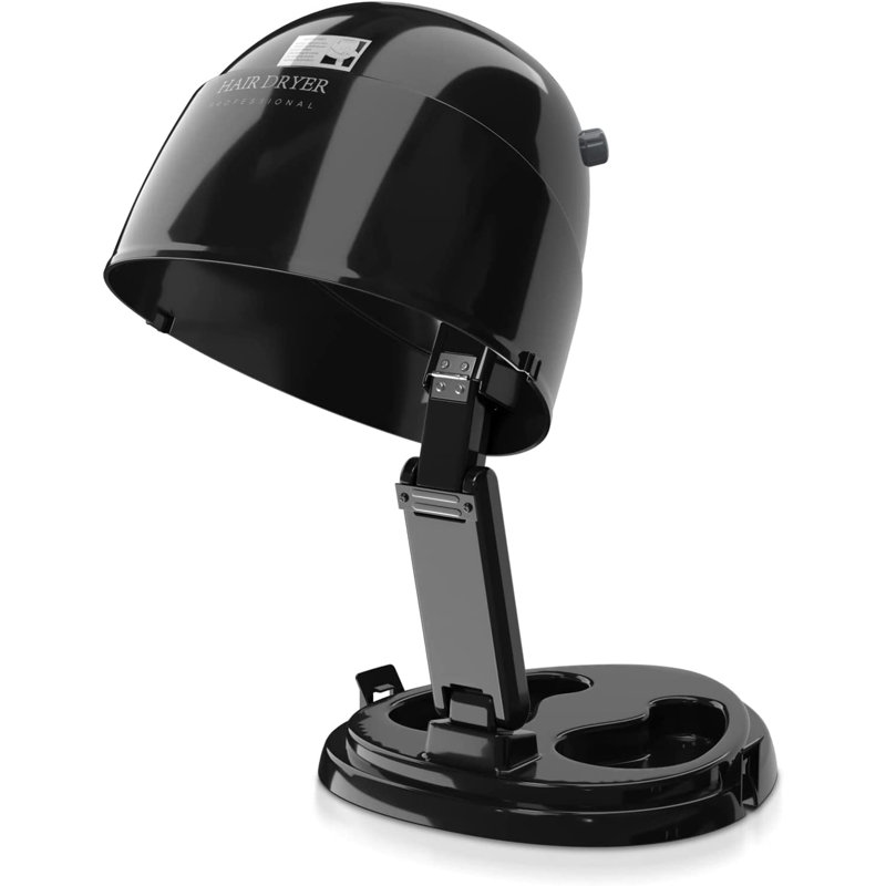 Freestanding Hair Dryer Ionic Hooded Dryer, Matte Black