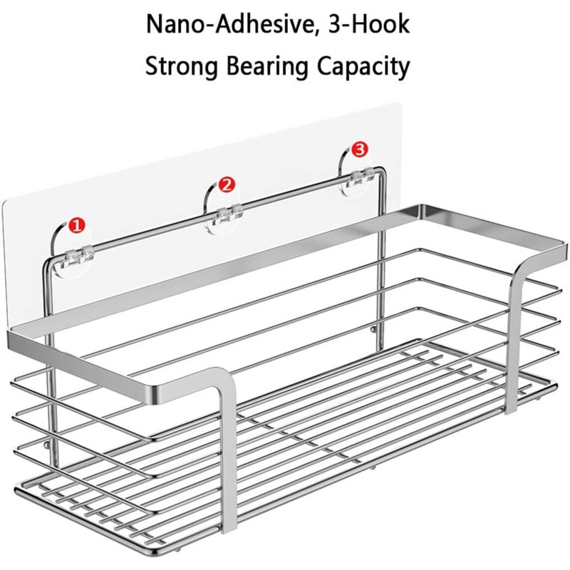 Adhesive Stainless Steel Shower Caddy