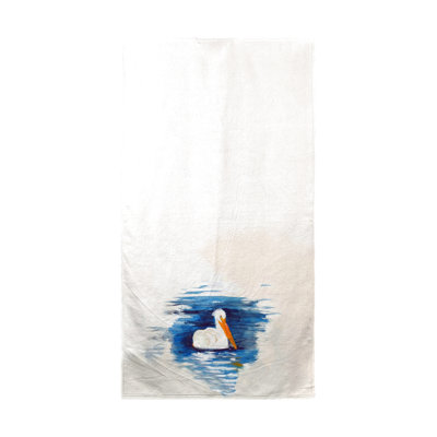 Serviette de plage spring creek pelican Sangiacomo