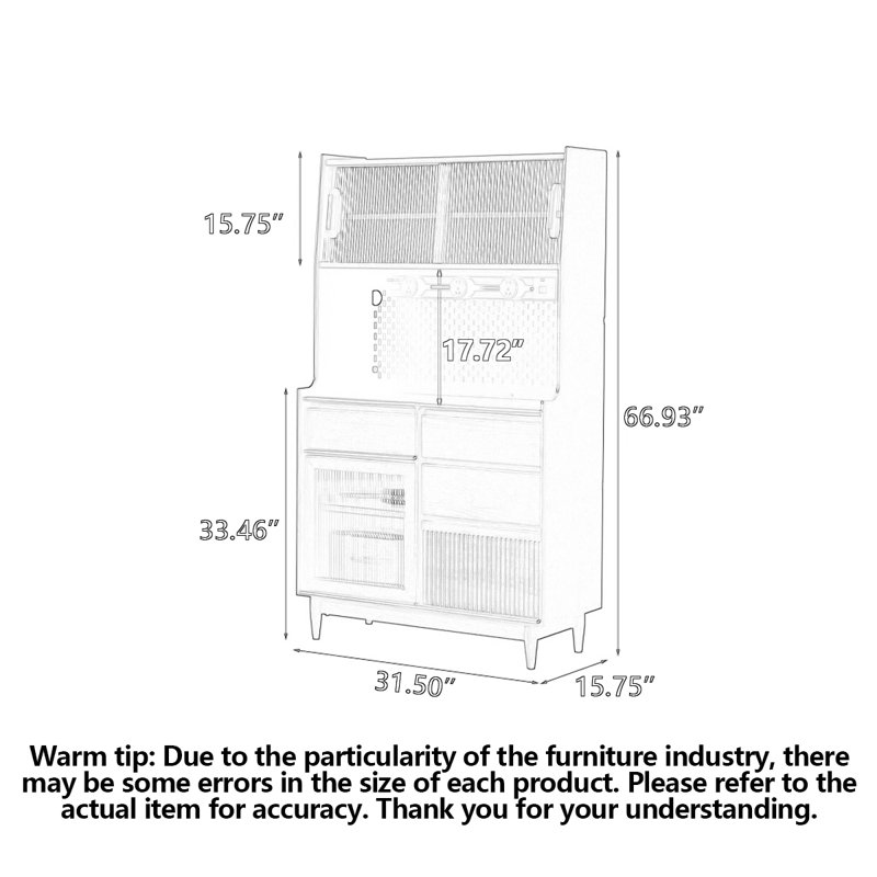 Armoire de rangement polyvalente en bois massif rétro intégrée au mur., Naturel