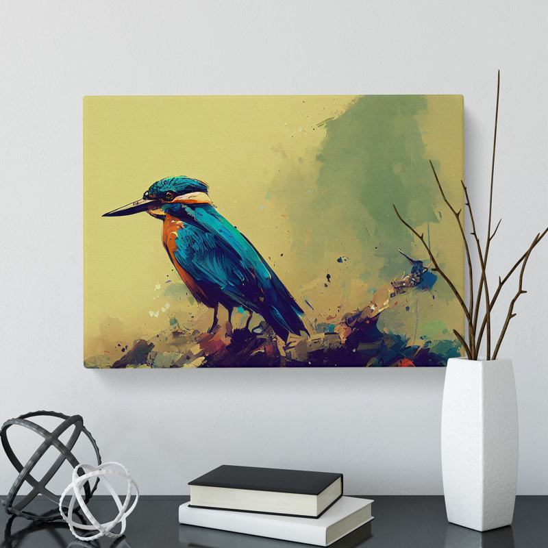 Kingfisher Bird Vol.8 - Wrapped Canvas, 35cm H x 50cm W x 3cm D