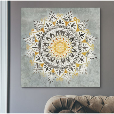 « mandala plaisir i jaune », reproduction de peinture à l’acrylique sur toile