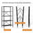  2 Pcs Foldable Storage Shelves Adjustable Collapsible Organizer Rack With Wheels