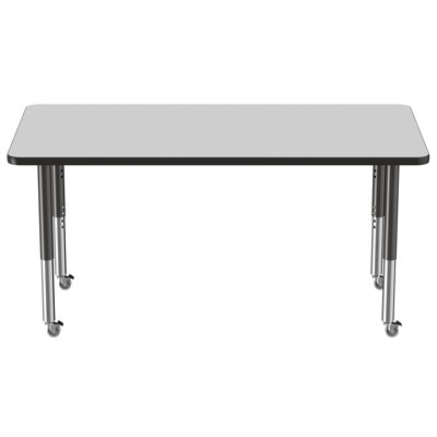 Rectangle T-Mold Adjustable Height Activity Table