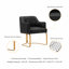 Raya Modern Vegan Leather Upholstered Elm Wood Dining Side Chair in Black-91028780