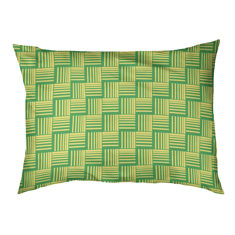 Coussin Cheng, Grand (l 50 po x P 7 po x H 40 po), Vert/jaune
