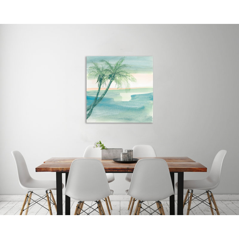 «Peaceful Dusk I Tropical», reproduction d'art sur toile tendue, H 24 po x l 24 po x P 1,5 po