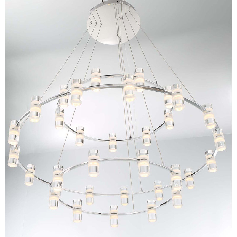 Netto 33 - Light Dimmable LED Tiered Chandelier