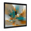 Marbre Lewellyn doré et turquoise Fuild Ink I - art mural abstrait en marbre pour le salon-88539561-88539562