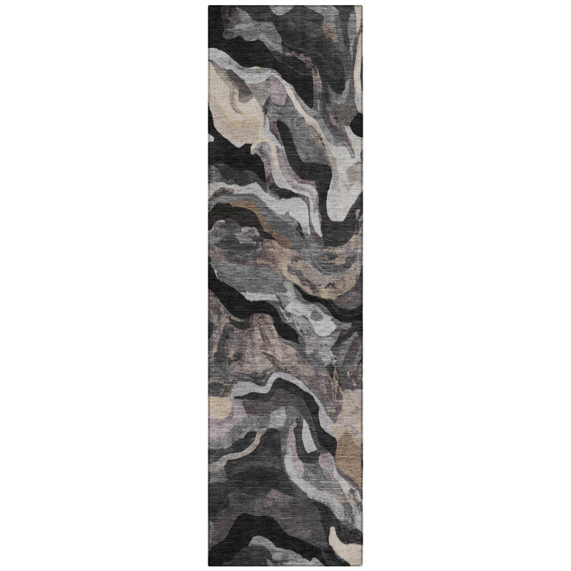 Machine Washable Indoor/Outdoor Colman ACN2162 Modern Rug, Runner 2'3" x 7'6"