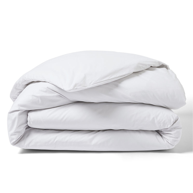 Hazelanne Solid Colour Duvet Cover with Pillowcases, 220 x 240cm Duvet Cover, White