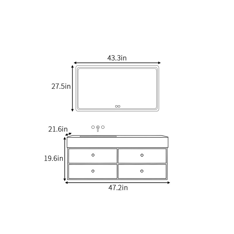 Erma, Off White, 19.6" H x 47.2" W x 21.6" D