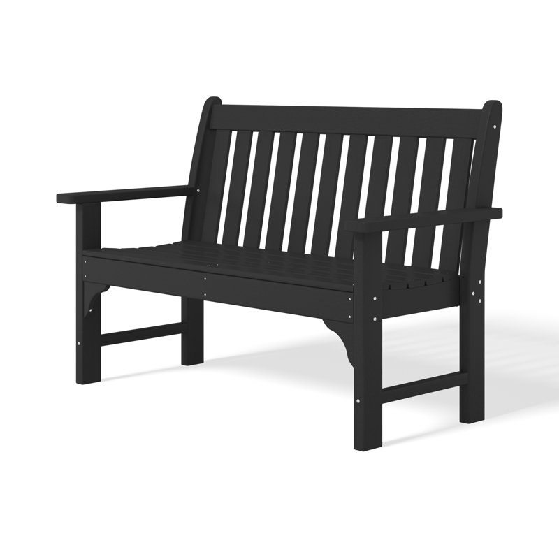 Banc de jardin en PEHD Laguna, Noir