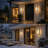 1 - Light 24’’H Modern Led Matte Black Square / Rectangle Iron Outdoor Wall Light-488172399-307988823