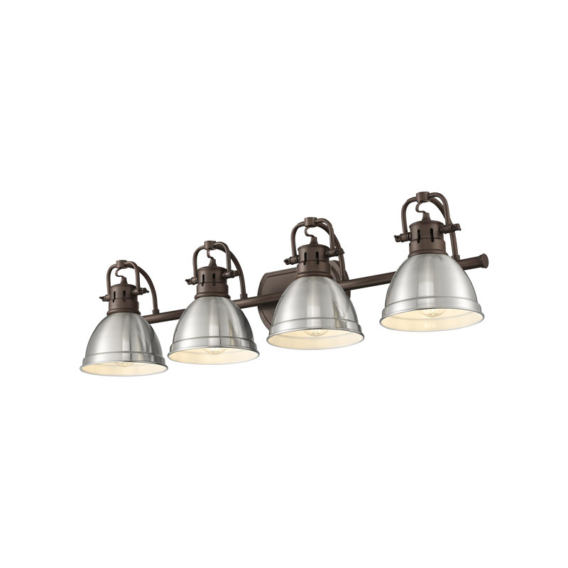 Ensemble de meuble-lavabo 4 lumières Brynnan, Étain, Bronze huilé
