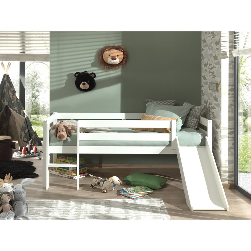 Pino European Single (90 x 200cm) Convertible Loft Bed Bed by Vipack, White