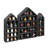 House-Shaped Wooden Shadow Cubby Box Display Shelf Organizer Storage Shadow Box For Mini Figures, Set Of 3, 10 W X 2 1/4 D X 15 H In, Black Colour