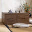 Table basse ancienne avec tiroirs en noyer-701770773