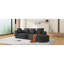 Canapé modulaire incurvé de 116 po avec éponge et méridienne haute densité entièrement compressés de 116 po, revêtement perlé, ensemble de 2 pièces, faisant face à la droite et assemblé, parfait pour le salon ou le salon-118020040