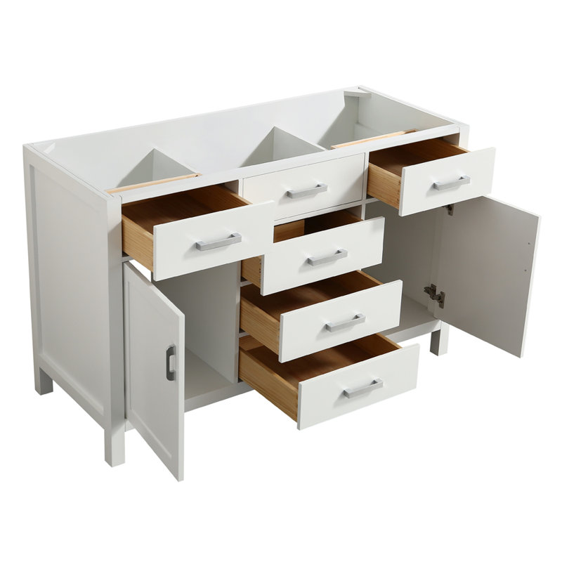 Base de meuble-lavabo simple Petrel, Blanc