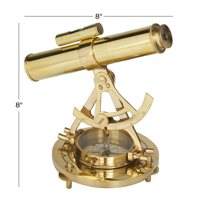 Brass and Copper Nautical Telescope Accent Decor