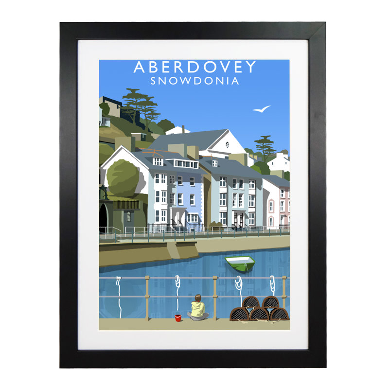 Aberdovey by Richard O'Neil - Print, Black Wood Frame, 54 cm H x 44 cm W x 2.2 cm D