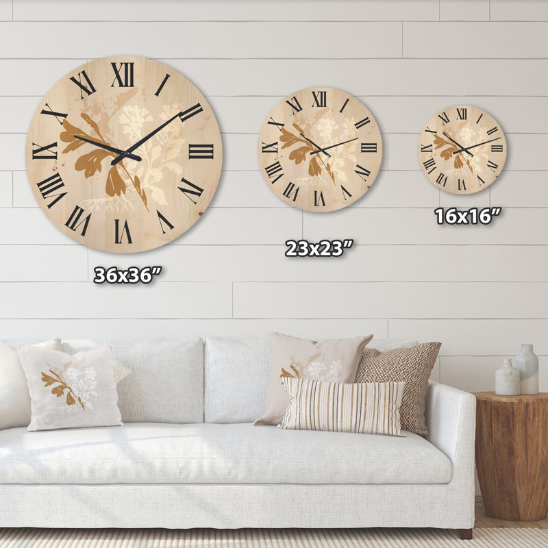 Horloge murale Minimal Botanical Design, Grand