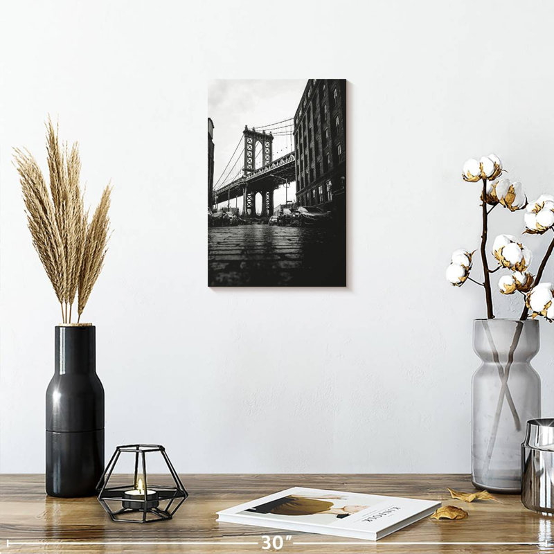 Aime Brooklyn Bridge Street View, 12" H x 8" W