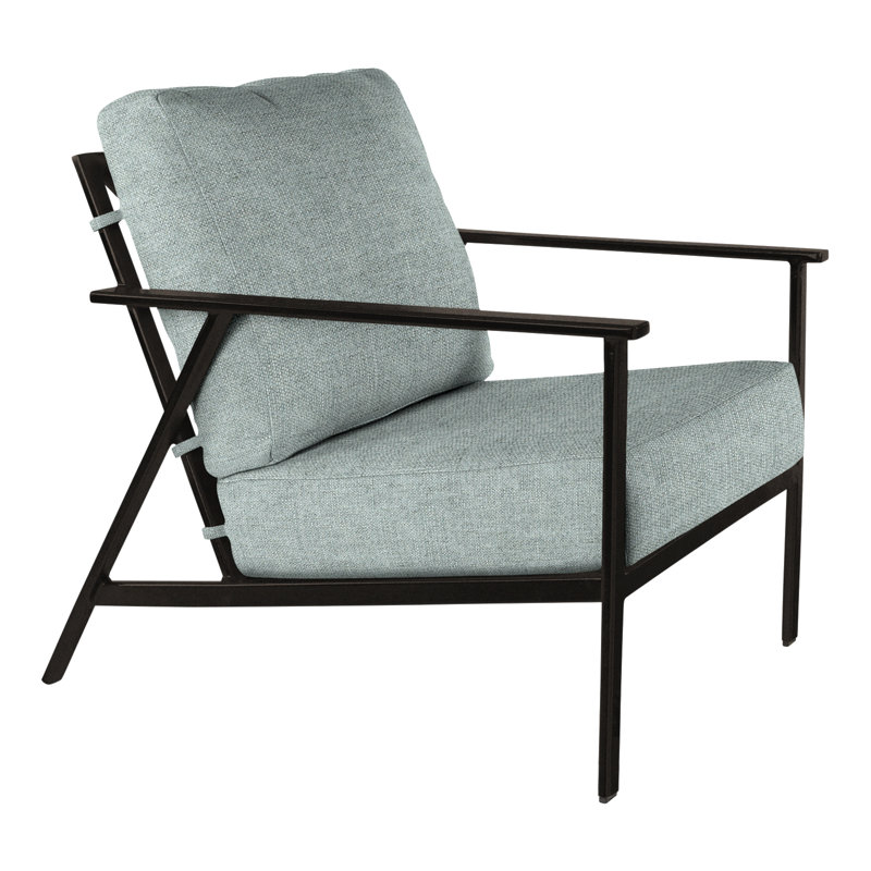 Marin Outdoor Lounge Chair, Carbon Black, Sahara Cafe