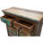 Reclaimed Wood Buffet Cabinet With Louvre Doors And Two Drawers 