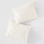 Ensemble d'édredon 3 pièces médaillon en chenille de coton capitonné blanc cassé / grand-131595159-131595161