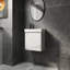 Ensemble de meuble-lavabo mural 20 po avec lavabo en céramique, armoire de rangement avec portes, ensemble d'armoire de salle de bain-126271382