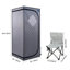 Portable Portable Steam Steam - Home Spa Relaxation Center. Génératrice de 2,2 litres. Température maximale 150F . Télécommande et minuterie activées. Chaise pliable. Tissu imperméable et isolant. , Leak-, -. 9 réglages de vitesse. 360