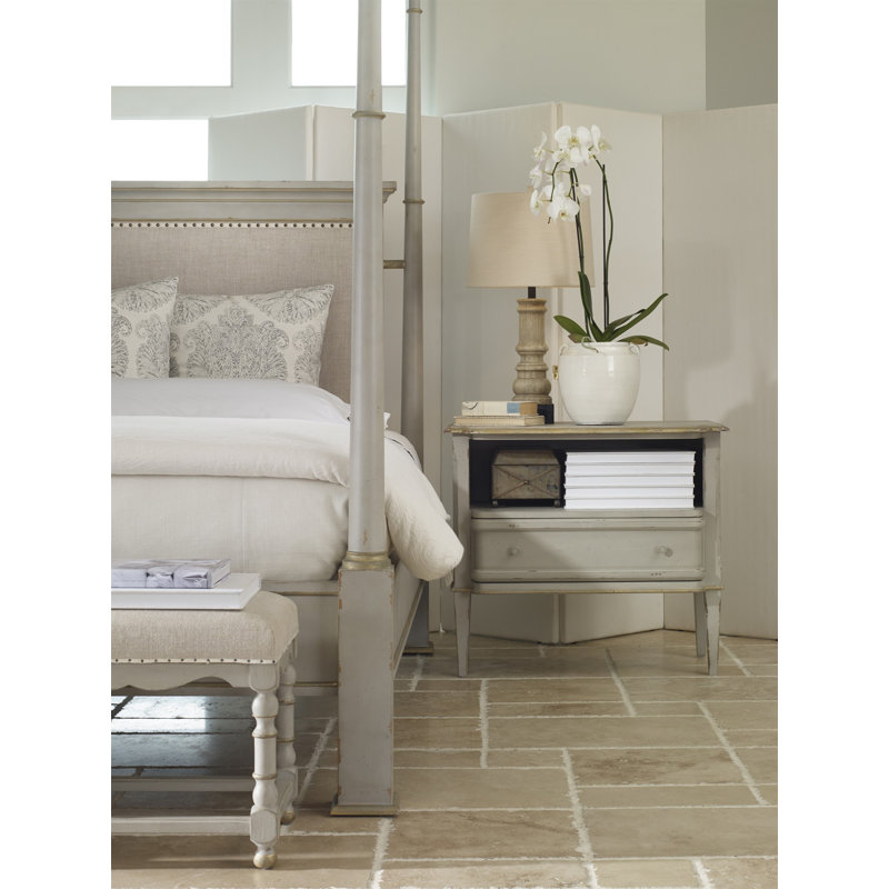 Monarch Linen Four Poster Bed, Queen