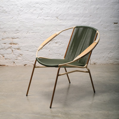 Chaise d'appoint empilable avec tissage corde Solido