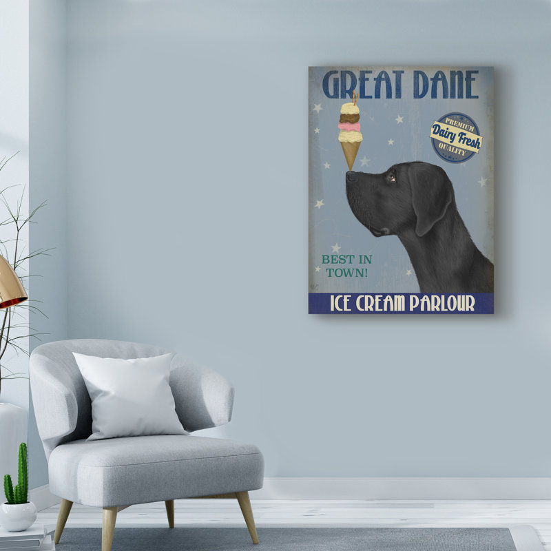 « great-de-black, ice crème », reproduction d’impression sur toile tendue, H 19 po x l 14 po x P 2 po