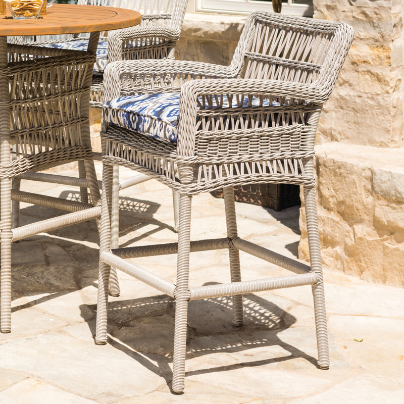 Mackinac Outdoor Bar Stool, Serene Ocean