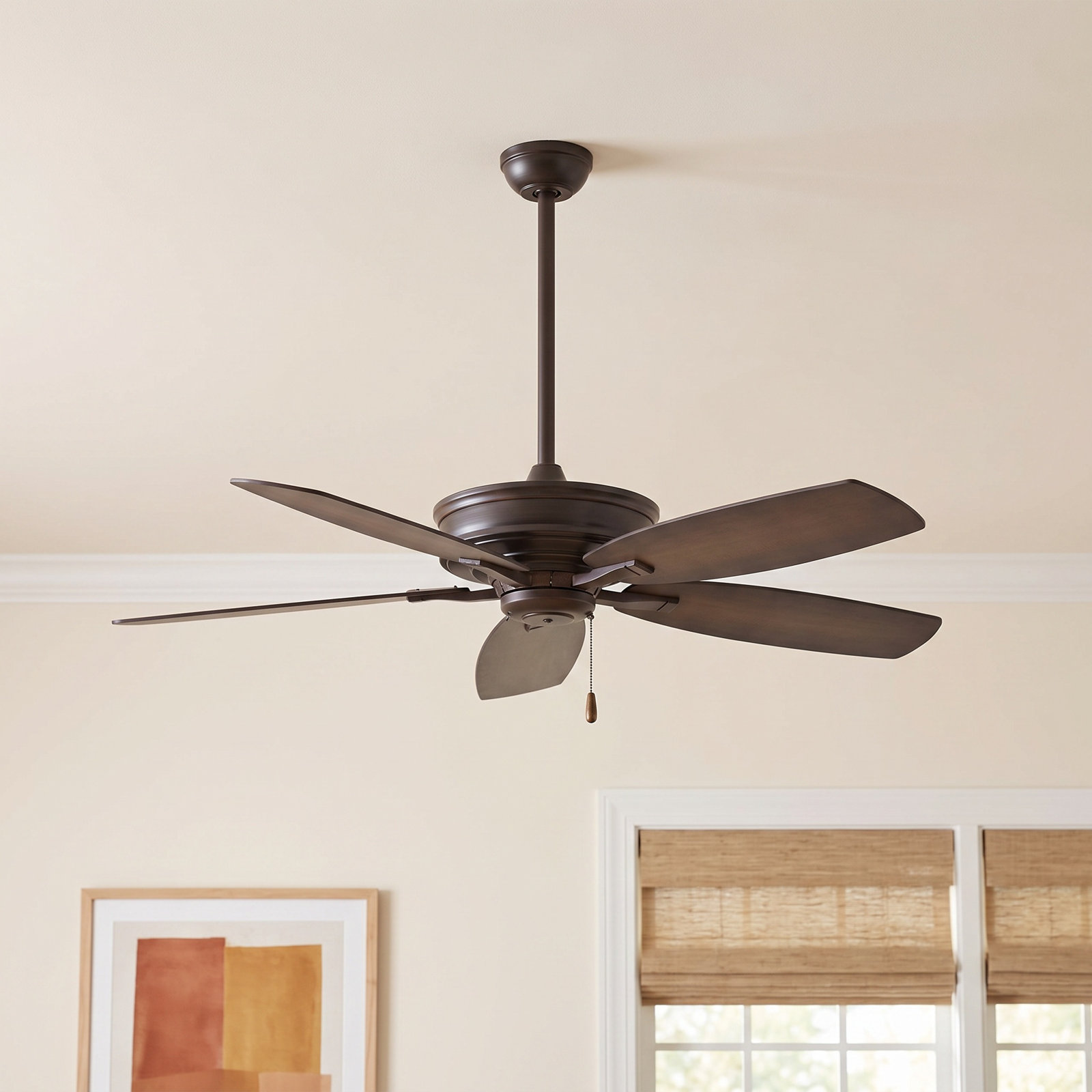 Kafe 60" Ceiling Fan, Kocoa with Natural and Dark Walnut Blades