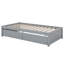 Structure de lit simple avec 2 tiroirs de rangement, lit simple pour enfants, lit plateforme simple en bois massif pour enfants, adolescents, adultes