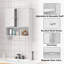 Armoire murale de salle de bain, armoire murale avec 2 portes et tablette ouverte, armoire de rangement murale au-dessus de la toilette, armoire à pharmacie de salle de bain-1606799980
