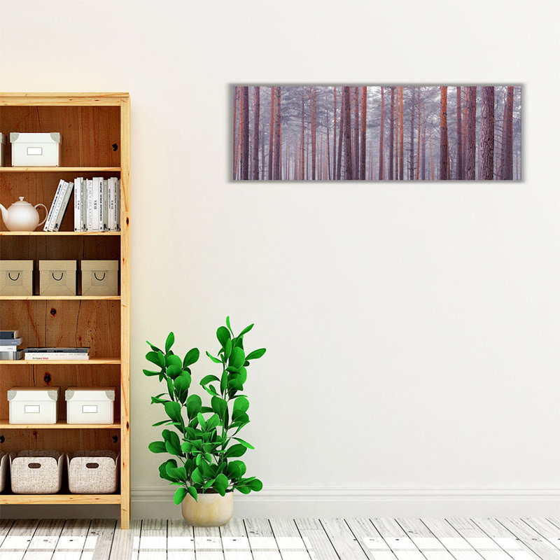 Tree Trunks - Canvas Print Wall Art, 8" H x 24" W