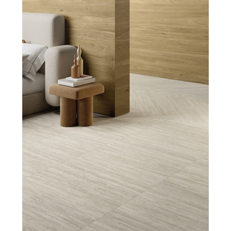 Carrelage de sol 32 po x 32 po New Classic, Crème, crème