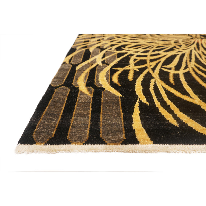 Whimsical One-of-a-Kind 9' X 12' Hand Knotted Area Rug