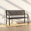 Banc de jardin en acier inoxydable Alvah