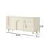 Buffet 63 po moderne crème, porte de salle à manger avec rangement incurvé, parfait pour les cuisines contemporaines, buffet