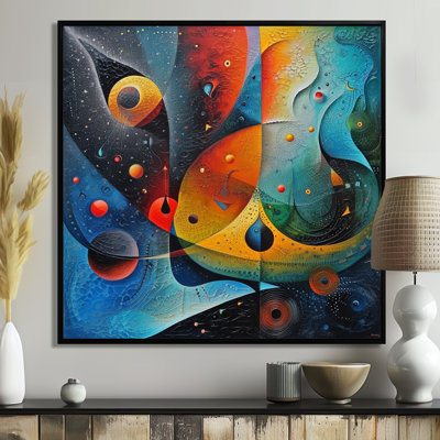 «Galactic Nostalgia», univers rétro coloré - art mural géométrique, salon