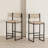 Et Of 2 Woven Bar Stools With Backrest Paper Rope Weave Dining Chairs For Kitchen Island-1185055074