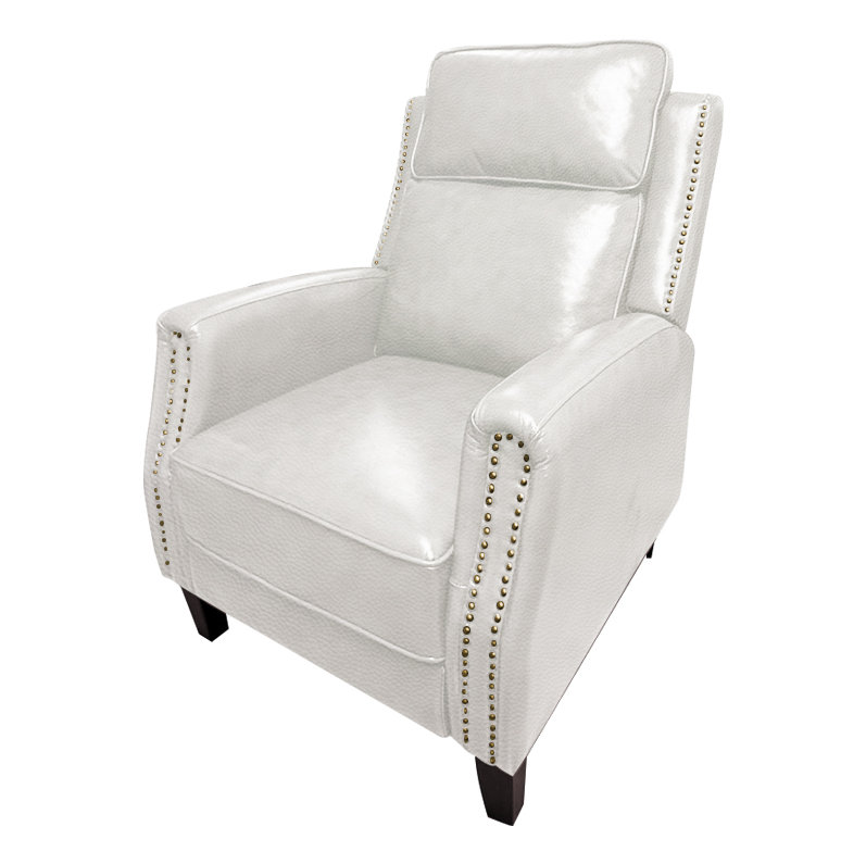 Fauteuil inclinable en cuir véritable Kindalyn, Beige