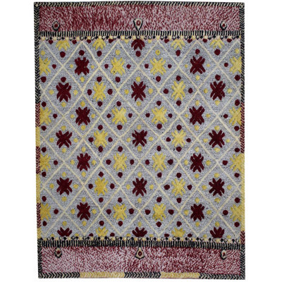 Geometric Hand Knotted Area Rug